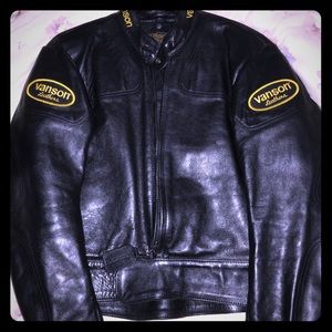 Vanson leather and moncler shell